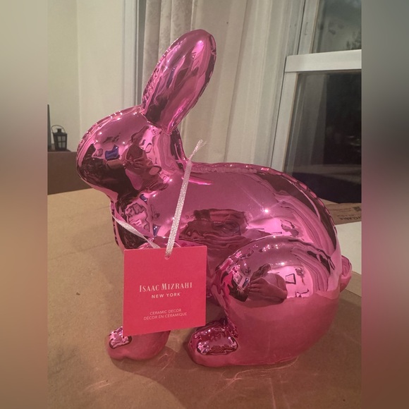 Isaac Mizrahi Balloon Bunny Figurine NWT CERAMIC - Picture 2 of 6